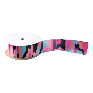 Pink Pop Abstract Satin Ribbon