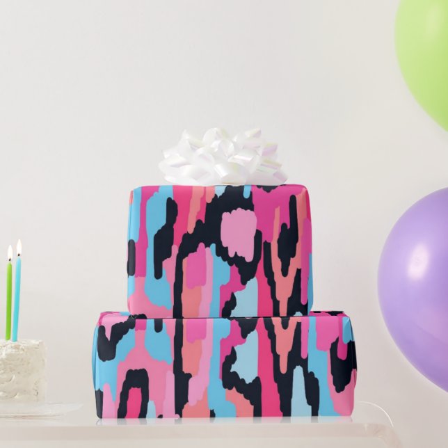 Pink Pop Abstract  Wrapping Paper (Party Gifts)