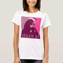 Pink Pop Art Inspired Chicken Tshirt Vegan AF