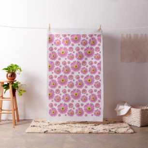 Pink Pop Daisy Pattern Fabric
