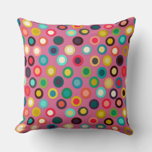 pink pop spot throw pillow