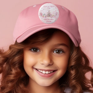 Pink Popcorn and Pajamas Slumber Birthday Party 2 Inch Round Button