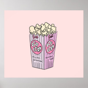 Pink Popcorn Poster