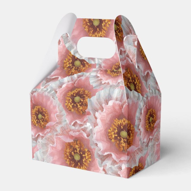 pink poppies favor box (Front Side)