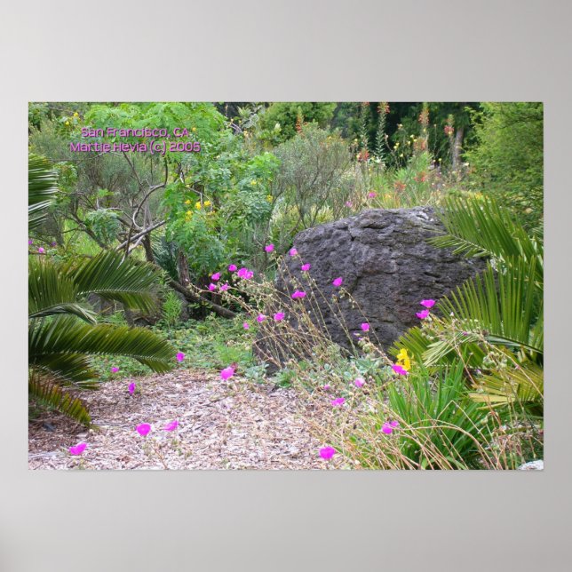 Pink Poppies Garden Print - Select Your Frame (Front)