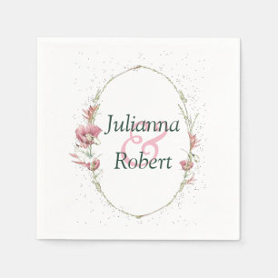 Pink poppies napkins