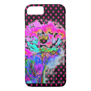 Pink poppy pink/black polka-dots iPhone 8/7 case