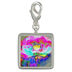 Pink Poppy, watercolor floral painting Charm
