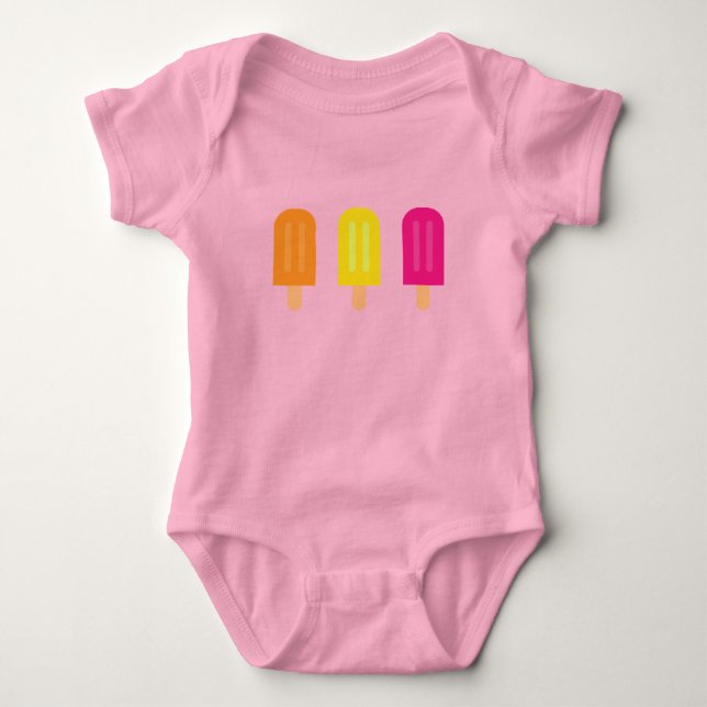 Pink Popsicle Baby Bodysuit (Front)