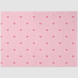 Pink Popular Heart Valentines Day Collection Tissue Paper