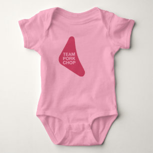 Pink Pork Chop Design Baby Bodysuit