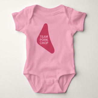 Pink Pork Chop Design Baby Bodysuit