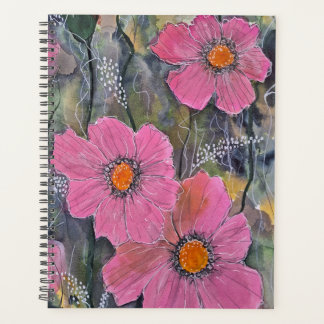 Pink Posies Notebook Planner
