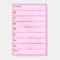 Pink Post-It Note Simple Weekly Planner