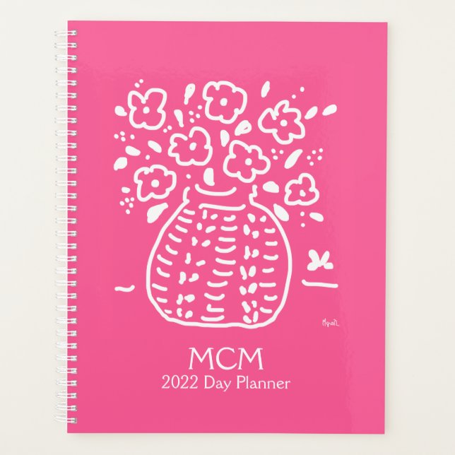 Pink Posy Vase Planner (Devant)