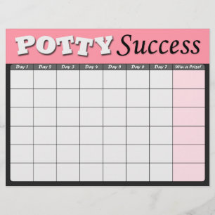 Pink Potty Training Success Charts