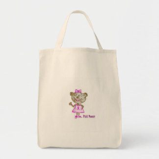 Pink Power Monkey Tote Bag