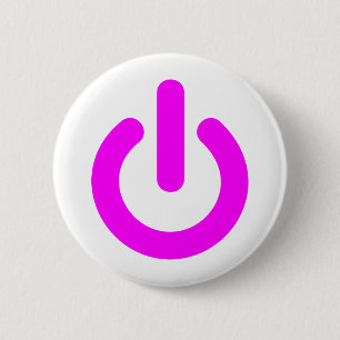 Pink Power On Switch 2 Inch Round Button