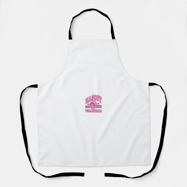 🏐💖 Pink Power Volleyball 🎗️ Apron (Front)