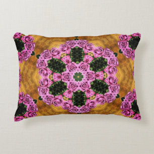 Pink Prancing Posies Accent Pillow