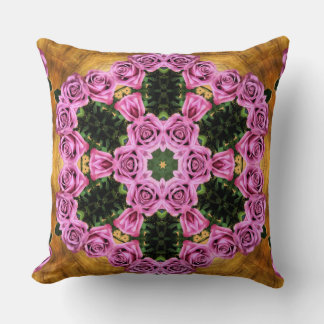 Pink Prancing Posies   Throw Pillow