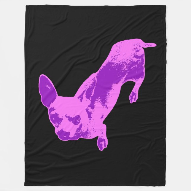 Pink Precious Pup Fleece Blanket (Front)