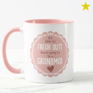 Pink Pregnancy Announcement New Grandma Mug