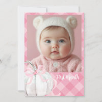 Pink Preppy Pumpkin First Birthday Photo Banner