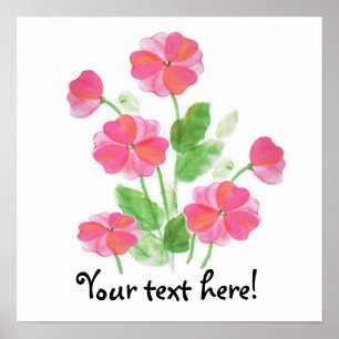 Pink Primrose Poster