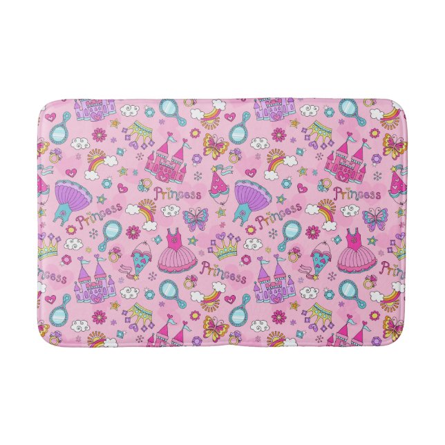 Pink Princess Bath Mat (Front)