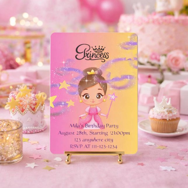 PINK princess birthday invitation (Creator Uploaded)