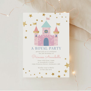 Pink Princess Birthday Party Invitation