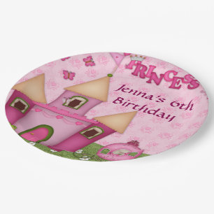 Pink Princess Birthday Party Paper Plates