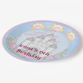 Pink Princess Castle Birthday Party Paper Plates