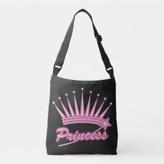 Pink Princess Crown Crossbody Bag