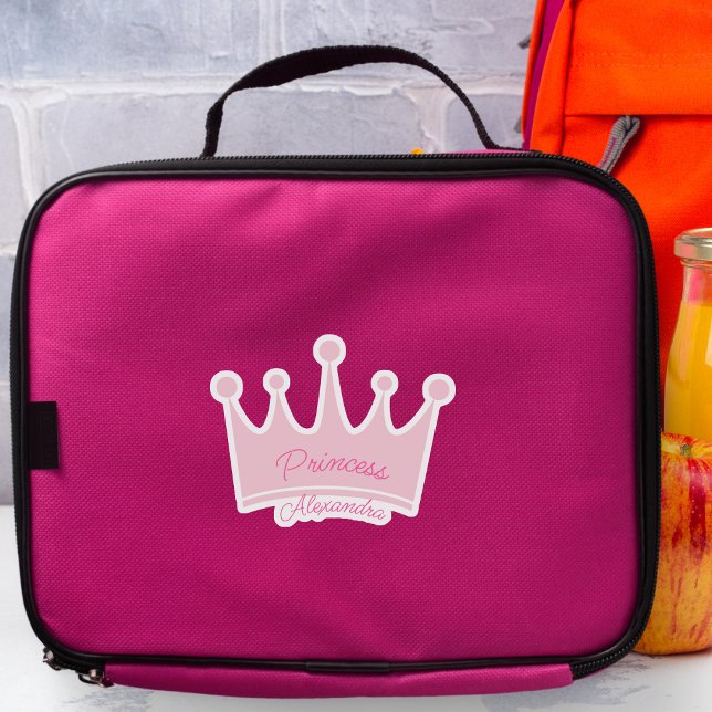 Pink Princess Crown Custom Name Contour-Cut (Easily personalize this contour sticker with a custom name or other text. )