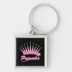 Pink Princess Crown Keychain