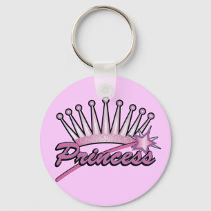 Pink Princess Crown Keychain
