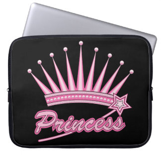 Pink Princess Crown Laptop Sleeve