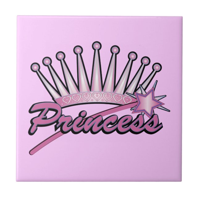 Pink Princess Crown Tile (Front)