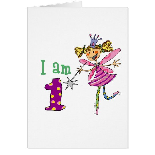 Pink princess fairy (age 1) card