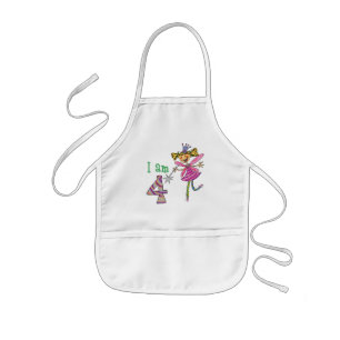 Pink princess fairy (age 4) kids apron