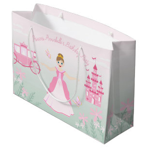 Pink Princess Fantasy Birthday Party Large Gift Bag