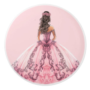Pink Princess Girl's Girly Ceramic Knob