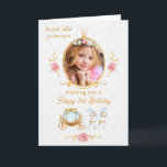 Pink Princess Photo Birthday Greeting Card<br><div class="desc">Pink Princess Photo Birthday Greeting Card. Customize it for your grandson or add their name for a personalized touch. Perfect for kids,  this whimsical card brings joyful wishes and a sense of wonder to their birthday celebration. Make their day unforgettable!</div>