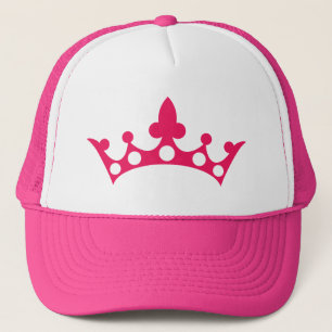 Pink Princess Tiara Sleeveless Dress Trucker Hat