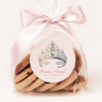 Pink Princess Watercolor Tiara Birthday