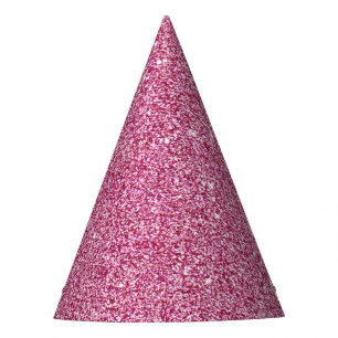 Pink Printed Glitter Noon Year's Eve Family Party Hat