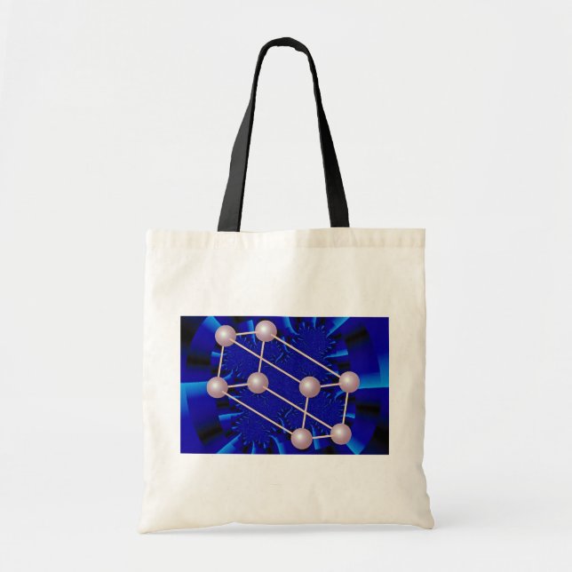 pink prism - blue rays Orbit Tote Bag (Front)