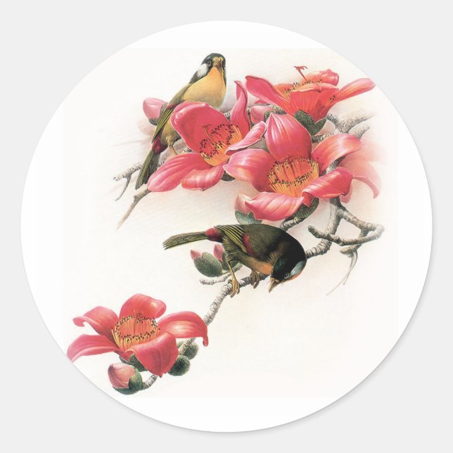 Pink Profusion Classic Round Sticker (Front)